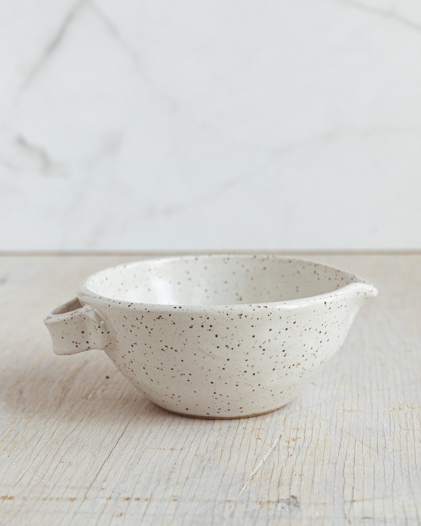 Small Pouring Bowl - White Speckled